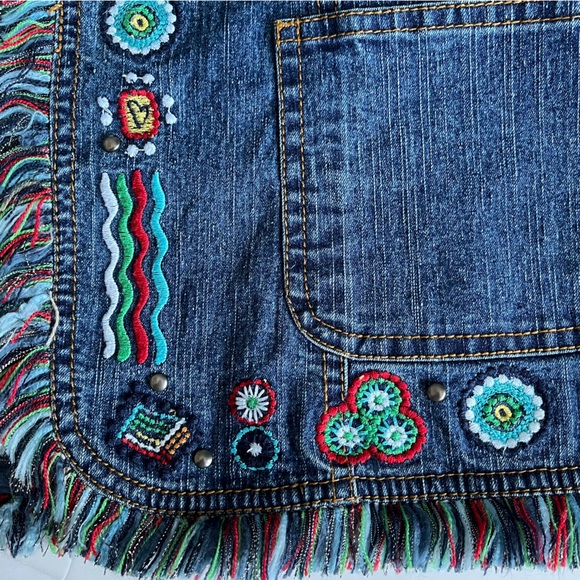 Ruby Rd. Blue Embroidered Jean Jacket - Picture 5 of 10